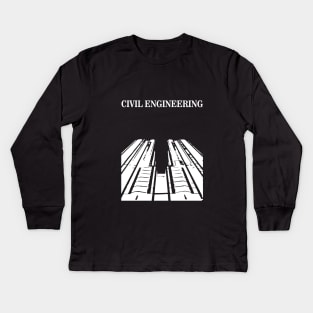 civil engineering, engineer building design Kids Long Sleeve T-Shirt